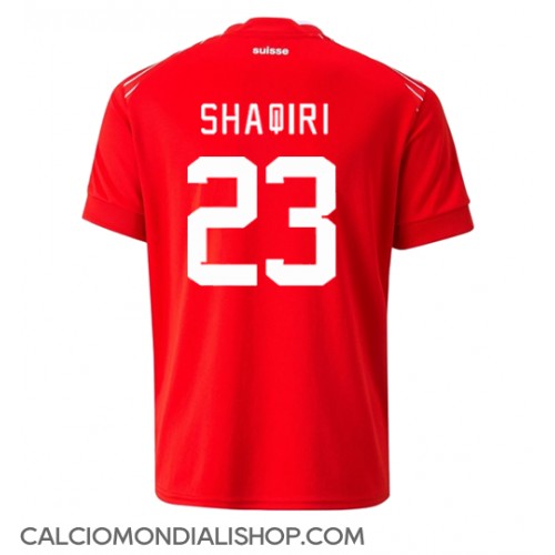 Maglie da calcio Svizzera Xherdan Shaqiri #23 Prima Maglia Mondiali 2022 Manica Corta